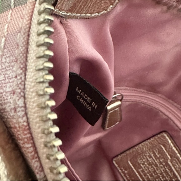 Coach Plaid Pastel Signature Tote with Gold Handles - Picture 7 of 8